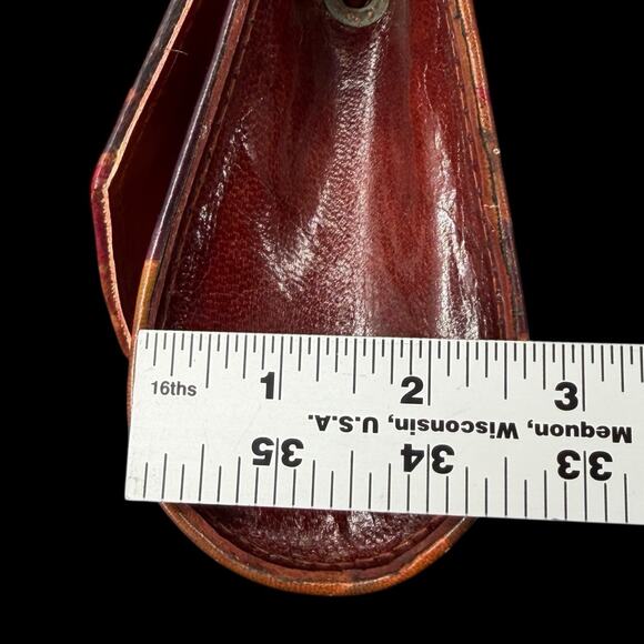 Vtg Leather Crossbody Bag Mirror Hand Painted Animals Floral Artsy Boho - Picture 7 of 13